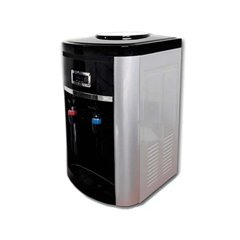 Dispensador sobremesa compresor negro delante lados gris Agua Purificada Caliente Fría